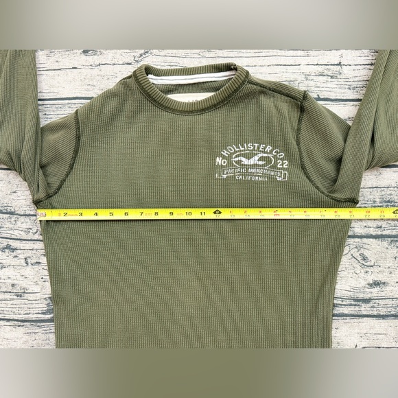 Hollister No. 22 Men's Shirt, Long Sleeve Thermal, Olive Green, Size Medium - Picture 6 of 10